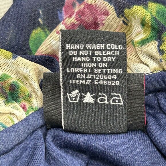 Torrid Dress Women's 1 1X Blue Knee Length One Shoulder Floral Beach Cottagecore - Picture 12 of 13